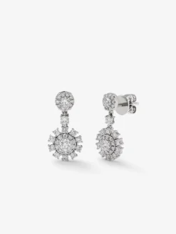 Pendientes de oro blanco de 18kt con diamantes