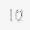 Pendientes de oro blanco de 18K con 16 diamantes en talla brillante con un total de 0,16 cts