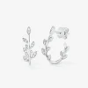 Pendientes de oro blanco de 18K con 36 diamantes en talla brillante con un total de 0,16 cts