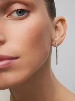 Pendientes de oro blanco de 18K con diamantes en talla pera y brillante de 1,72 cts