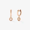 Pendientes de oro rosa de 18kt con diamantes