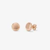 Pendientes de oro rosa de 18K con forma circular