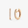 Pendientes de oro rosa de 18kt con diamantes