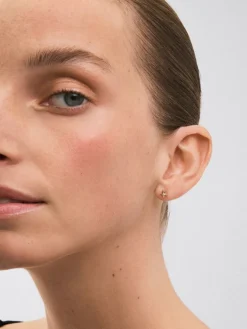 Pendientes de oro rosa de 18kt con diamantes