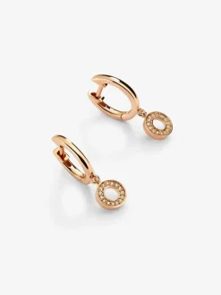Pendientes de oro rosa de 18kt con diamantes