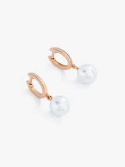 Pendientes de oro rosa de 18K con 2 perlas akoya de 8,5mm