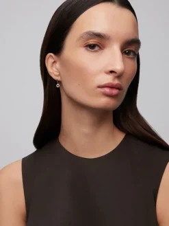 Pendientes de oro rosa de 18kt con diamantes