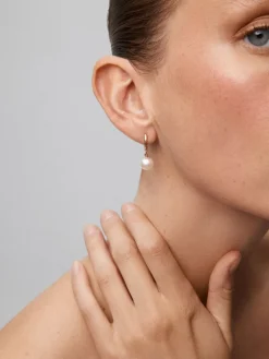 Pendientes de oro rosa de 18K con 2 perlas akoya de 8,5mm