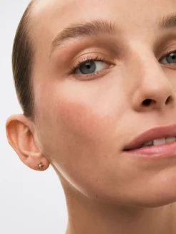 Pendientes de oro rosa de 18kt con diamantes