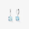 Pendientes de plata 925 con 2 topacios azul sky en talla cushion