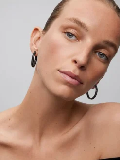 Pendientes de plata 925 con espinelas negras