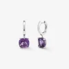 Pendientes de plata con amatistas moradas