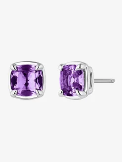 Pendientes de plata con amatistas