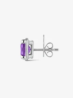Pendientes de plata con amatistas