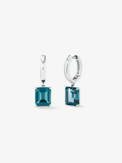 Pendientes de plata con topacios azules