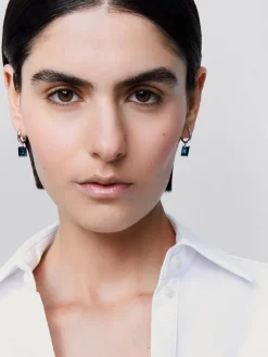 Pendientes de plata con topacios azules