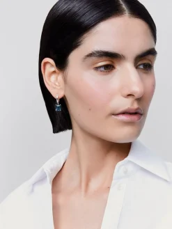 Pendientes de plata con topacios azules