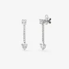 Pendientes desmontables de oro blanco de 18K con diamantes blancos en talla brillante de 3,42 cts