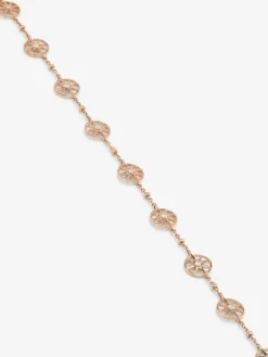 Pulsera cadena con estrellas de oro rosa de 18K con diamantes