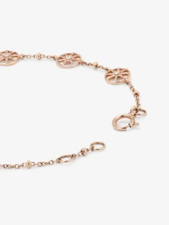 Pulsera cadena con estrellas de oro rosa de 18K con diamantes