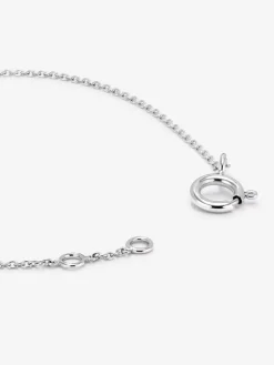 Pulsera cadena corazón de oro blanco de 18K de diamantes