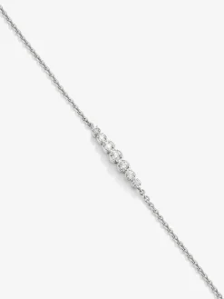 Pulsera cadena de oro blanco de 18K de diamantes