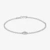Pulsera de grace de oro blanco con diamante