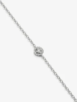 Pulsera de grace de oro blanco con diamante