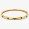 Pulsera de oro amarillo de 18K con zafiros azules en talla brillante de 1,69 cts