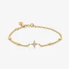 Pulsera de oro amarillo de 18K con 5 diamantes en talla brillante con un total de 0,04 cts