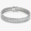 Pulsera de oro blanco de 18K con diamante