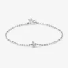 Pulsera de oro blanco de 18K con diamantes blancos en talla brillante de 0,18 cts