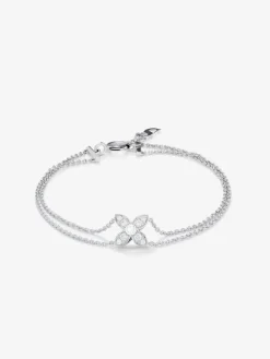 Pulsera de oro blanco de 18K con diamantes blancos en talla brillante de 0,16 cts