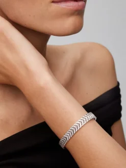 Pulsera de oro blanco de 18K con diamante