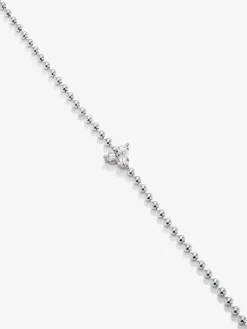 Pulsera de oro blanco de 18K con diamantes blancos en talla brillante de 0,18 cts