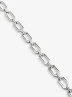 Pulsera de oro blanco de 18K con diamantes blancos en talla brillante de 0,3 cts