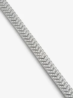 Pulsera de oro blanco de 18K con diamante