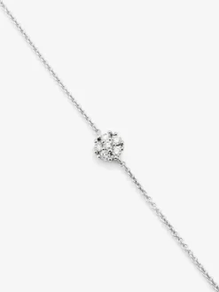 Pulsera de oro blanco de 18K con diamantes en talla brillante de 0,08 cts