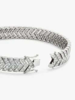 Pulsera de oro blanco de 18K con diamante