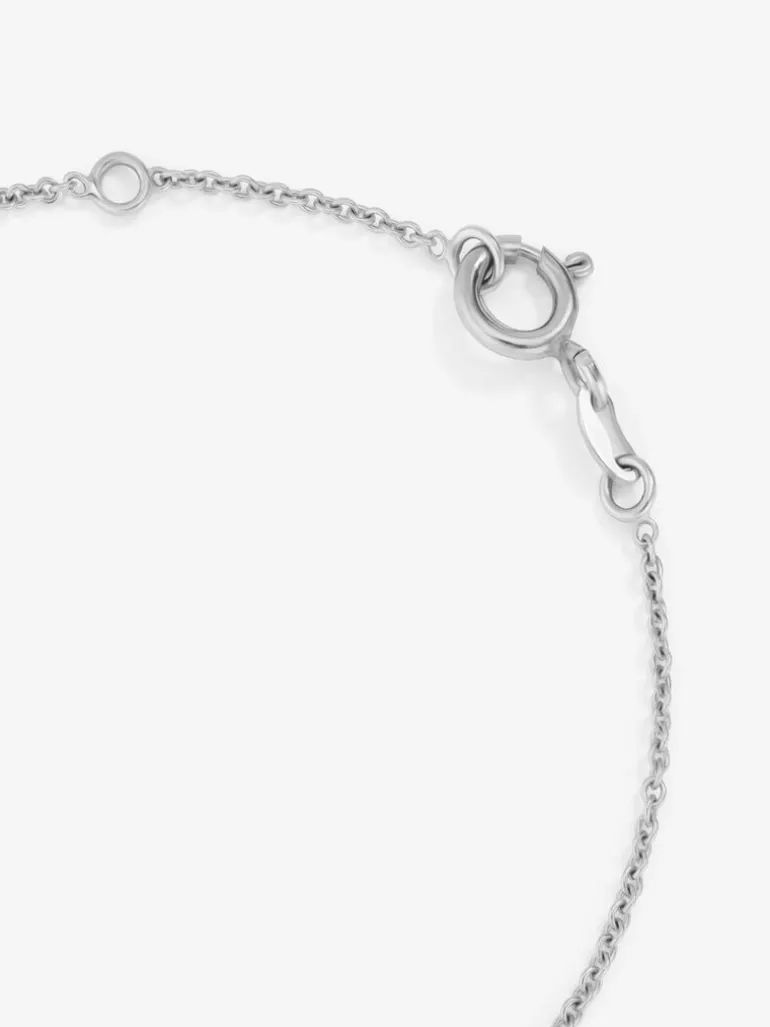 Pulsera de oro blanco de 18K con diamantes en talla brillante de 0,08 cts