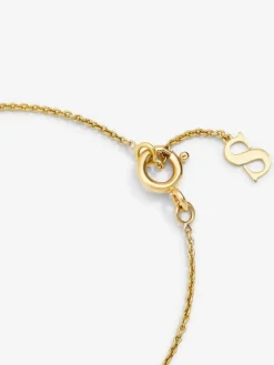 Pulsera de oro blanco y amarillo de 18K con diamantes blancos en talla brillante de 0,03 cts