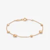 Pulsera de oro rosa de 18K