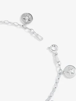 Pulsera de plata 925 con estrellas y diamante de 0,05 cts