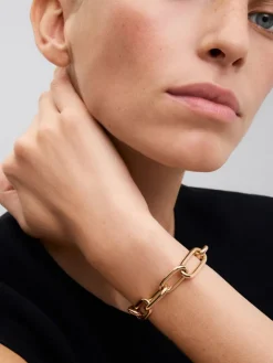 Pulsera eslabones extra grande oro amarillo de 18K