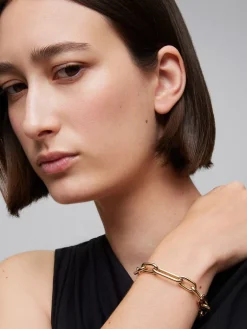 Pulsera eslabones grande oro amarillo de 18K