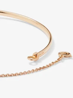Pulsera r&iacute;gida de oro rosa de 18K con 11 diamantes en talla brillante con un total de 0,21 cts