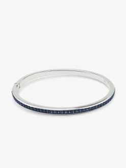 Pulsera r&iacute;gida de plata 925 con zafiros