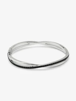 Pulsera r&iacute;gida de plata 925 con 47 espinelas en talla brillante con un total de 1,23 cts