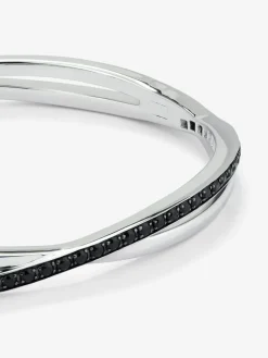 Pulsera r&iacute;gida de plata 925 con 47 espinelas en talla brillante con un total de 1,23 cts