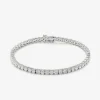 Pulsera riviere de oro blanco de 18K de diamantes